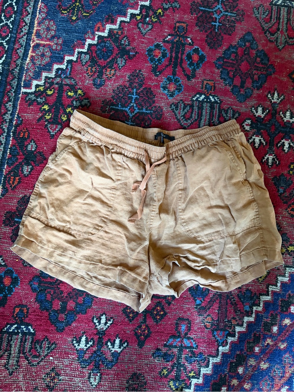 Quince 100% Linen terracotta shorts